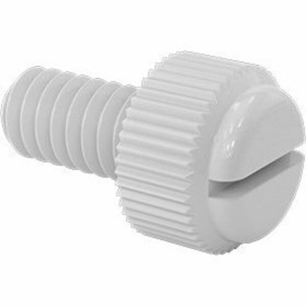 Bsc Preferred Nylon Thumb Screw with Slotted Drive 1/4-20 Thread Size 1/2 Long, 100PK 94320A737